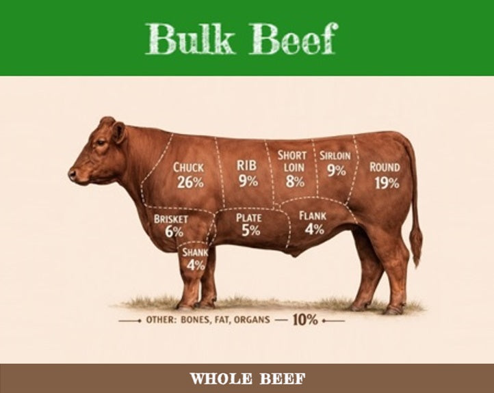 2026 - Whole Beef: 400-480lbs